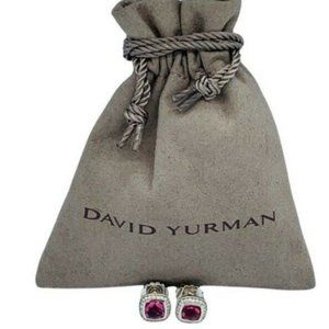 David Yurman 7mm Sterling Silver Tourmaline Albion Stud Earrings